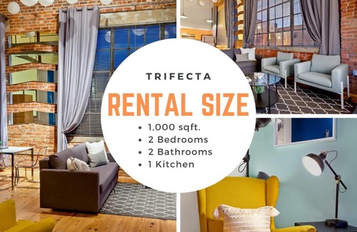 Downtown Apartment | Trifecta Historic Brick 2BR Getaway Superhost