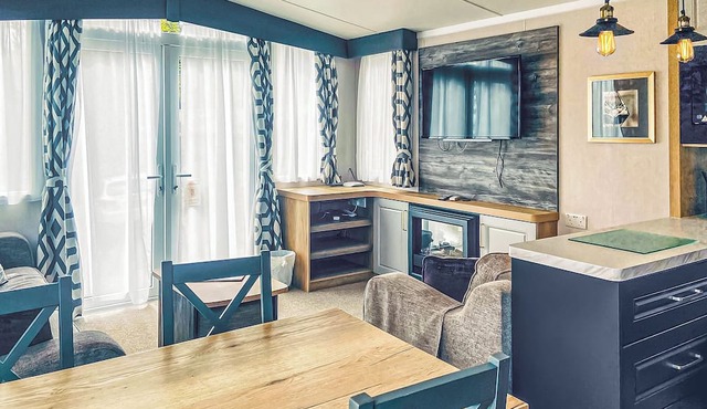 Excellent caravan with one double and two twin.